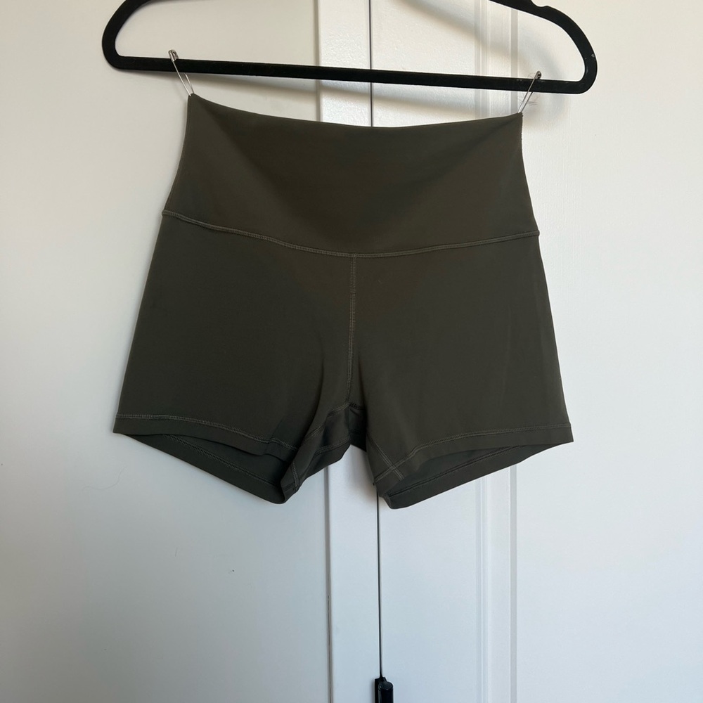 lululemon Align High-Rise Short 4" ARMG Army Green Shirt 8